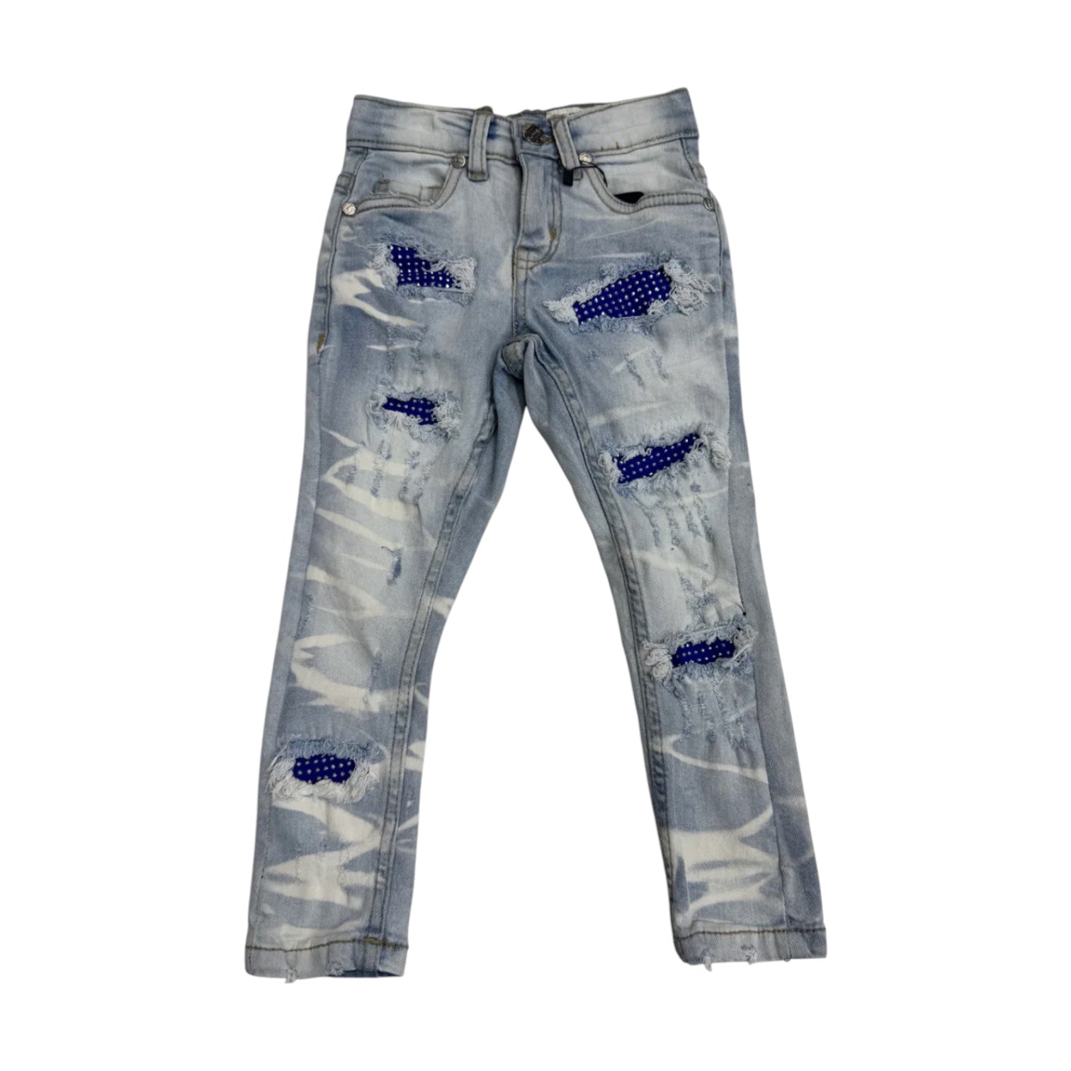 FWD: BOYS Crystal Cross Denim Pants 330271